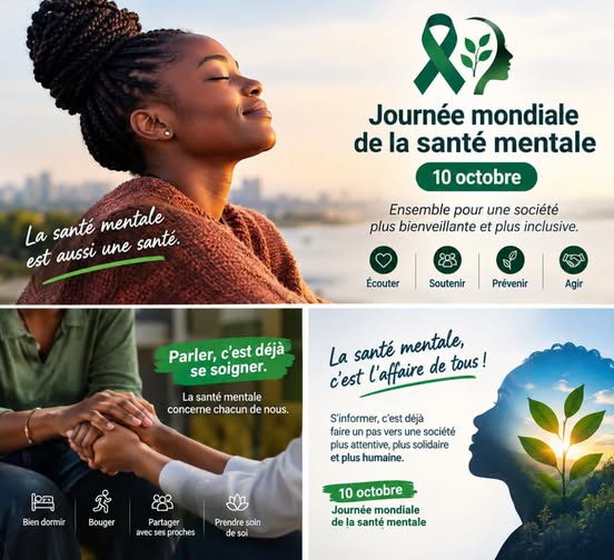 JOURNÉE MONDIALE DE LA SANTÉ MENTALE : SENSIBILISER POUR MIEUX AGIR Journee Mondiale De La Sante Mentale Sensibiliser Pour Mieux
